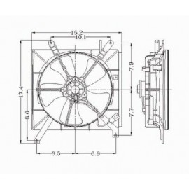 Radiator cooling fan assy