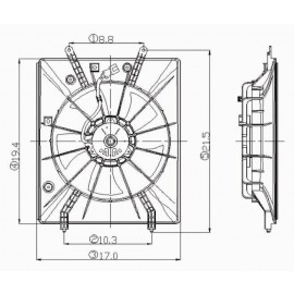 Radiator cooling fan assy
