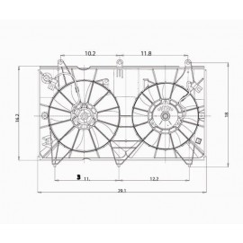 Radiator cooling fan assy