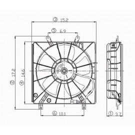Radiator cooling fan assy