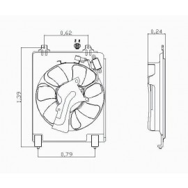 Radiator cooling fan assy