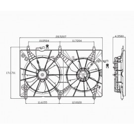 Radiator cooling fan assy