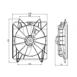 Radiator cooling fan assy