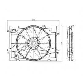 Radiator cooling fan assy