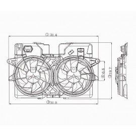 Radiator cooling fan assy