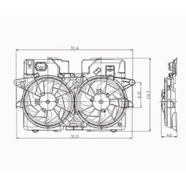 Radiator cooling fan assy