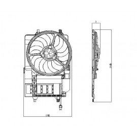 Radiator cooling fan assy
