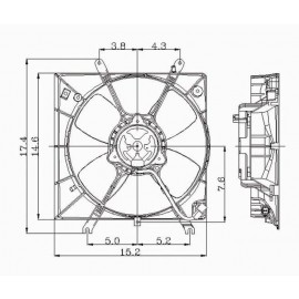 Radiator cooling fan assy