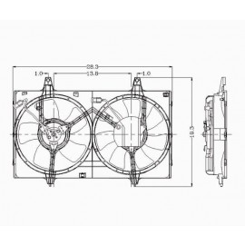 Radiator cooling fan assy