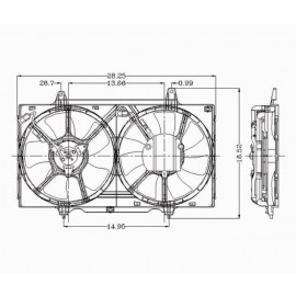 Radiator cooling fan assy