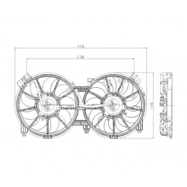 Radiator cooling fan assy
