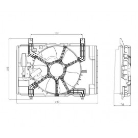 Radiator cooling fan assy