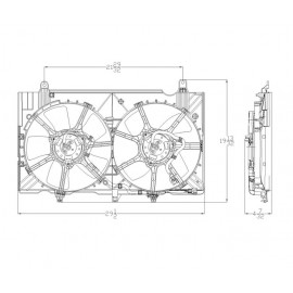 Radiator cooling fan assy