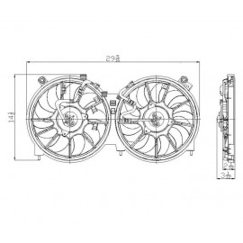Radiator cooling fan assy