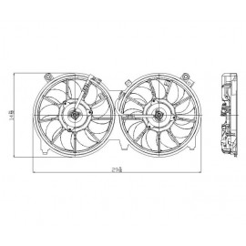 Radiator cooling fan assy