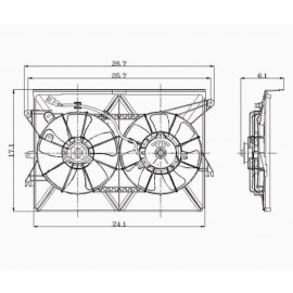 Radiator cooling fan assy