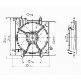 Radiator cooling fan assy