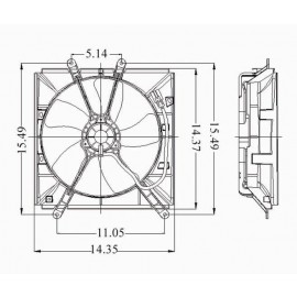 Radiator cooling fan assy