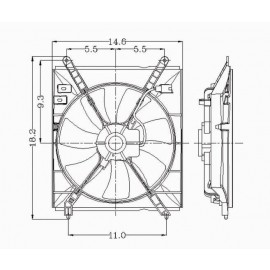 Radiator cooling fan assy
