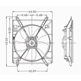 Radiator cooling fan assy