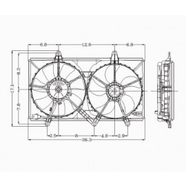 Radiator cooling fan assy