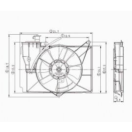 Radiator cooling fan assy