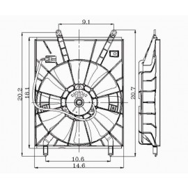 Radiator cooling fan assy