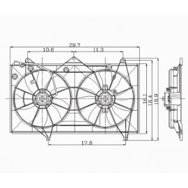 Radiator cooling fan assy