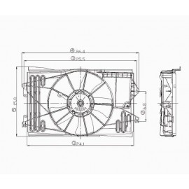 Radiator cooling fan assy