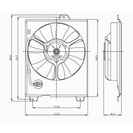 Radiator cooling fan assy