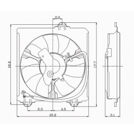 Radiator cooling fan assy