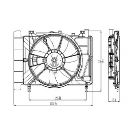 Radiator cooling fan assy