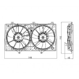 Radiator cooling fan assy