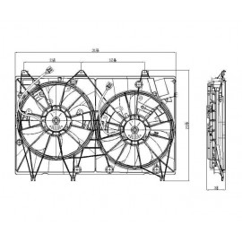 Radiator cooling fan assy