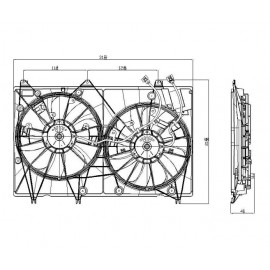 Radiator cooling fan assy