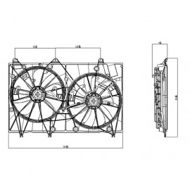 Radiator cooling fan assy