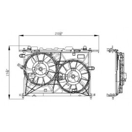 Radiator cooling fan assy