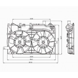 Radiator fan/motor assembly