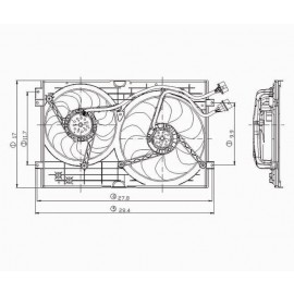 Radiator cooling fan assy