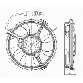 Radiator cooling fan assy
